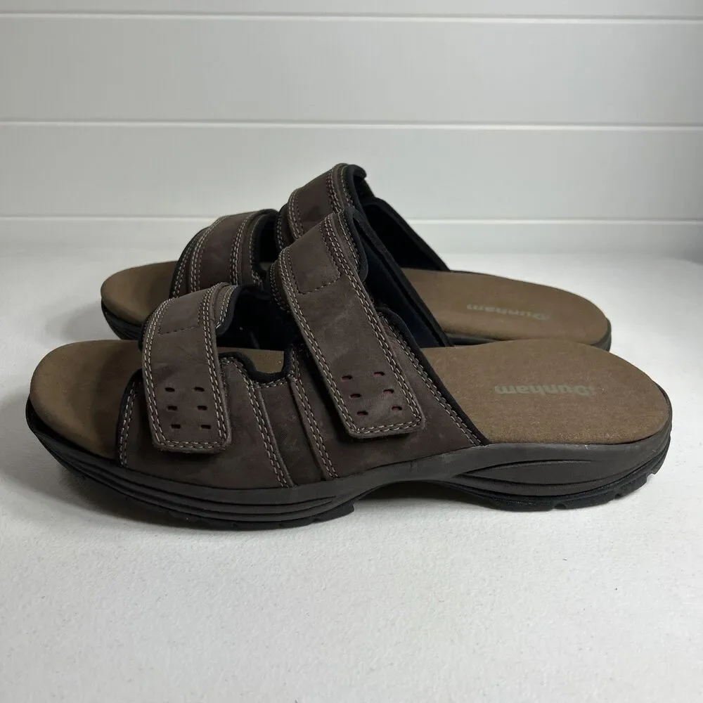 Dunham Men's Sandals Size 12 6E Newport Dark Brown Slides CH0485 Shoes